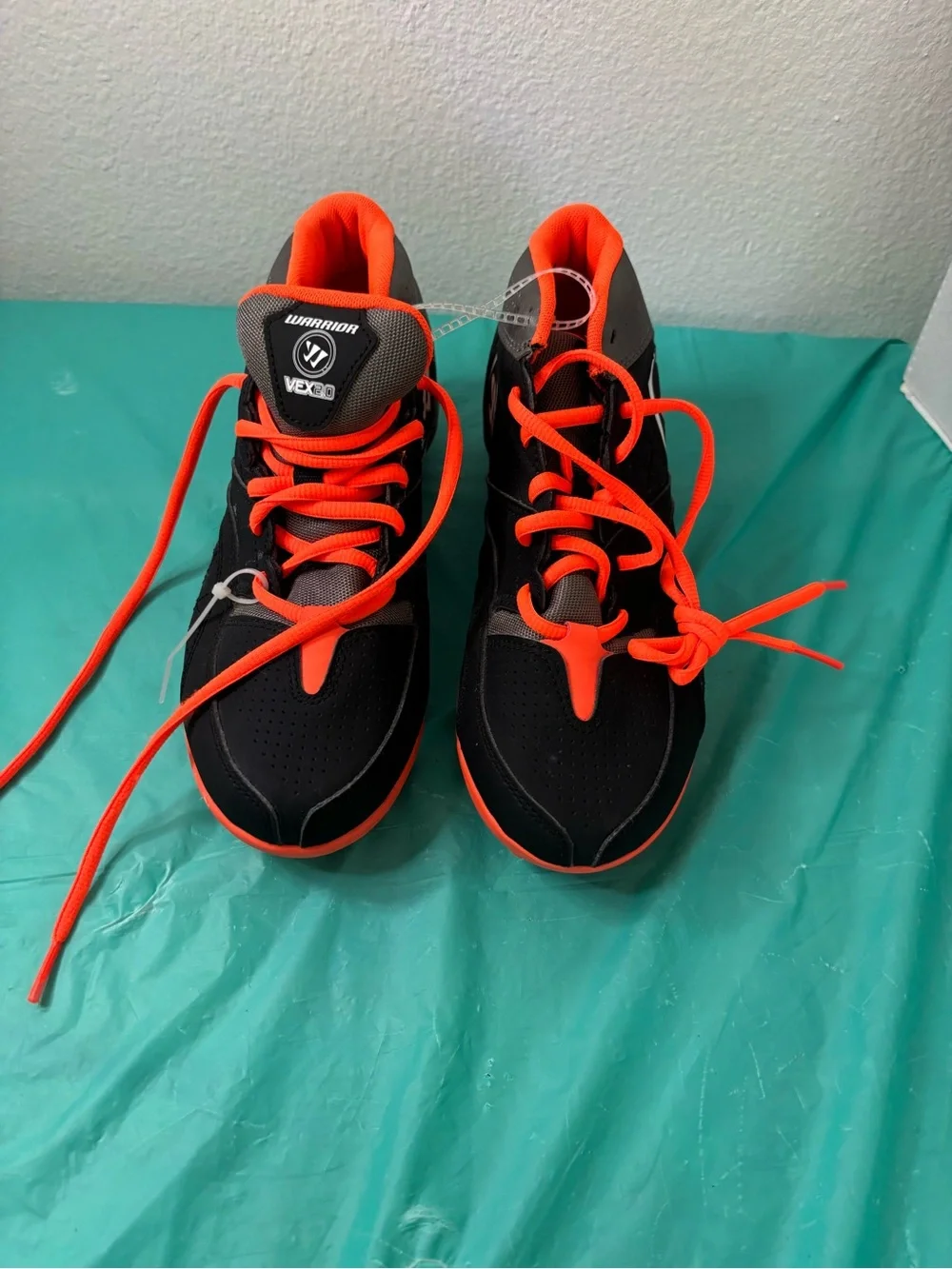 Kids' Black and Orange Lace-Up Sneakers
